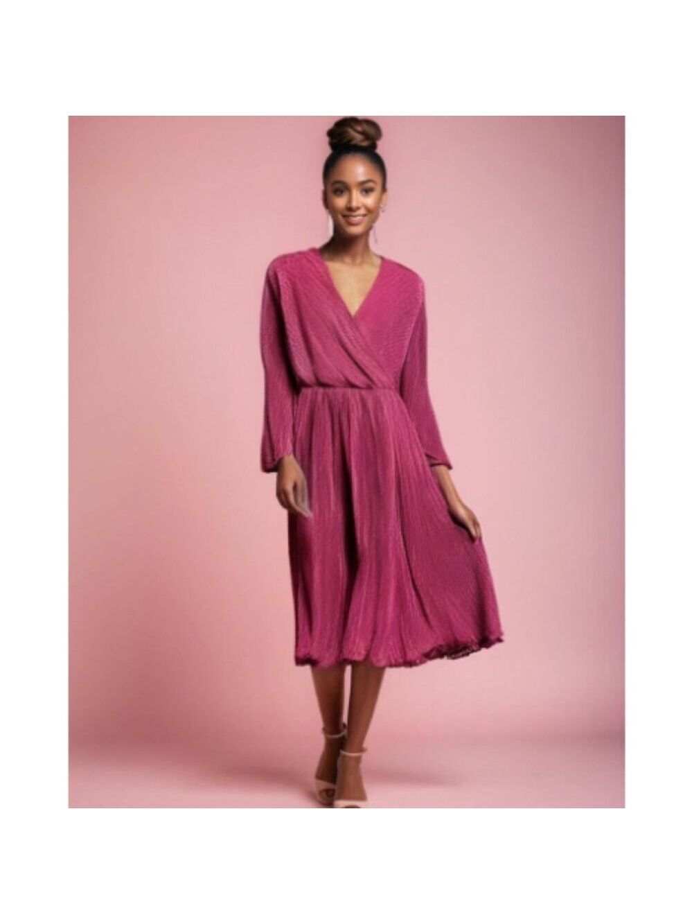 **BooHoo** Occasion Dress Size 14 Magenta NWT